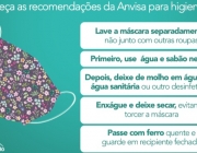 Anvisa publica cartilha com recomendações e cuidados pra utilização das máscaras