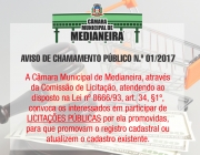 Atualização de registro cadastral de fornecedores