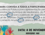 AUDIÊNCIA PÚBLICA HOJE A TARDE - APRESENTAÇÃO DAS PEÇAS ORÇAMENTÁRIAS