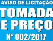 Aviso de Licitação: convocação pública - Tomada de Preços