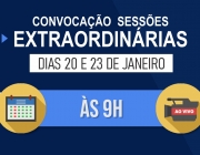 Câmara convoca sessões extraordinárias para deliberação de matérias do Executivo Municipal