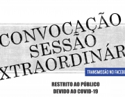 Câmara convoca sessão extraordinária para deliberação da Prestação de Contas do Município referente ao exercício de 2017