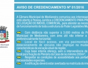 Edital de Chamamento Público n.º 01/2016 - Locação de Imóvel Comercial