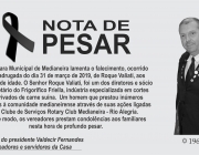 Nota de Pesar - Roque Valiati