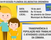 Pauta da VII Sessão Ordinária marcada para segunda-feira, dia 10