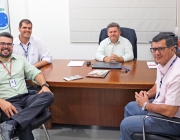 Presidente da Câmara de Medianeira recebe visita de representantes do Sesc Senac