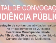 Secretaria Municipal de Saúde presta contas de atividades desenvolvidas no 1º quadrimestre de 2018