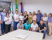 Vereadores participam de anúncio de obras para escola no distrito de Maralúcia