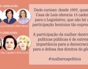 Você sabia? esta é 2ª vez que a Câmara conta com três mulheres dentro de uma legislatura?